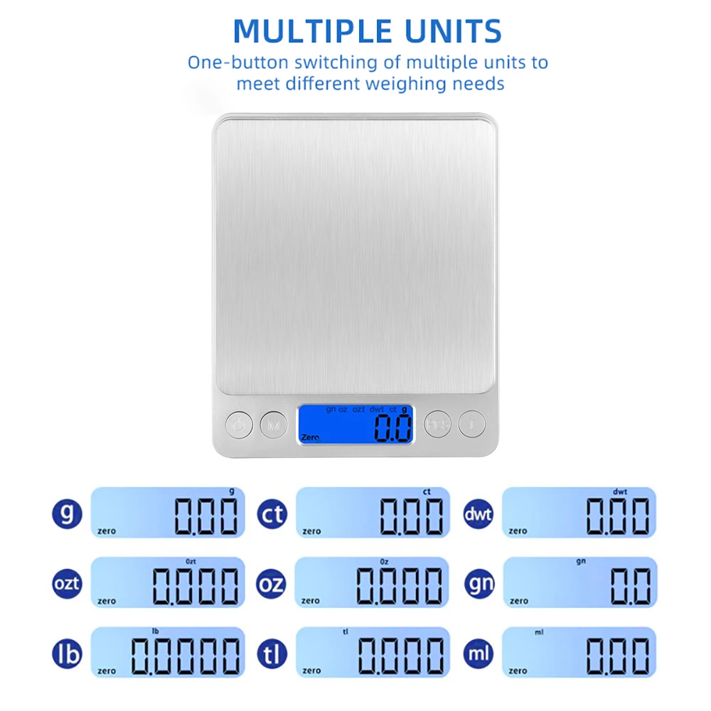Balance De Précision 500g 0,01g, Balance De Cuisine, Balance De Poche Balance A Bijoux Balance Electronique De Haute Precision Ecran Lcd Retroeclai 96903996