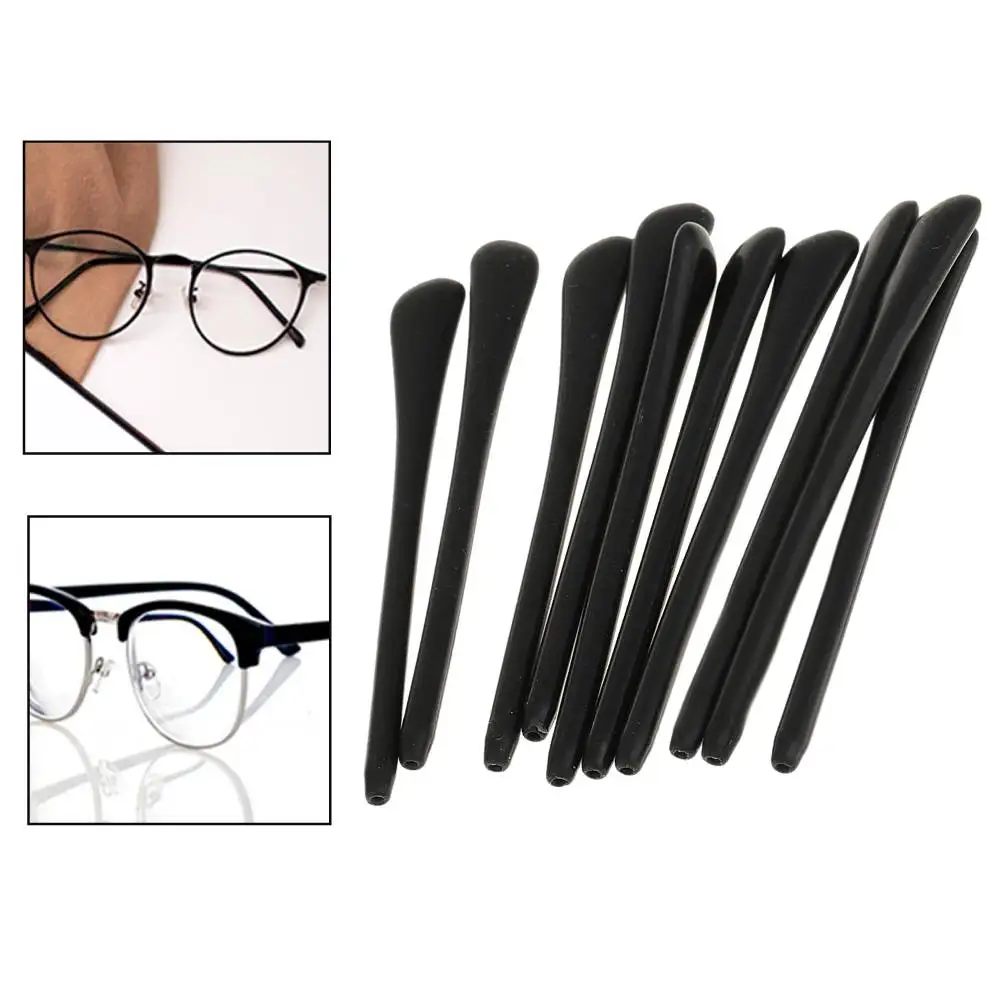 10pcs Spectacle Eyeglasses Eyewear Reading Glasses Temple End Tips Ear Sock Tubes Grip Replacement Repair Kit Eyeglasses End Tip