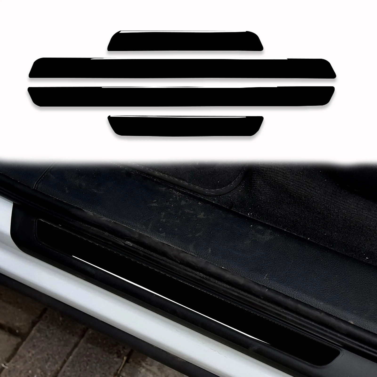 

Наклейка на порог двери для Audi Q7 SQ7 4M 2016 2017 2018 2019