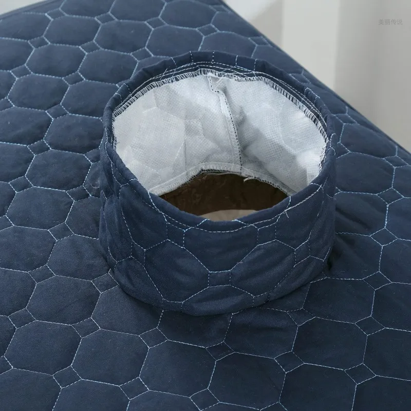 Description Picture 5 of itemThicken Quilted Beauty Salon Massage Table Fitted Bed Sheet Skin-Friendly Massage SPA Bed Cover Bedspread with Breath Hole