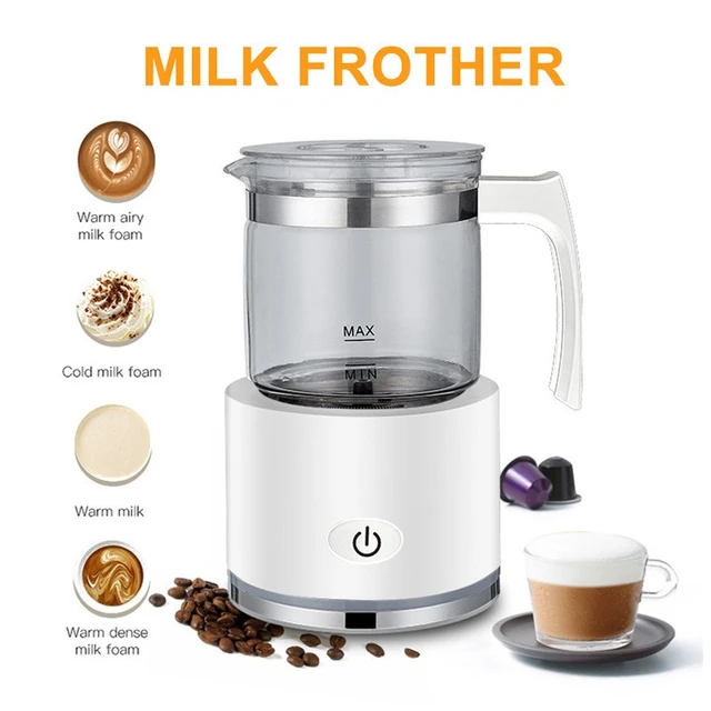 Milk Frother Electric Milk Steamer for Hot and Cold Milk Froth Coffee Foam  Maker for Cappuccino, Latte, Hot Milk - AliExpress