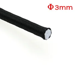 Black Strong Elastic Cord for Sewing and Craft Supplies (3mmx10m)