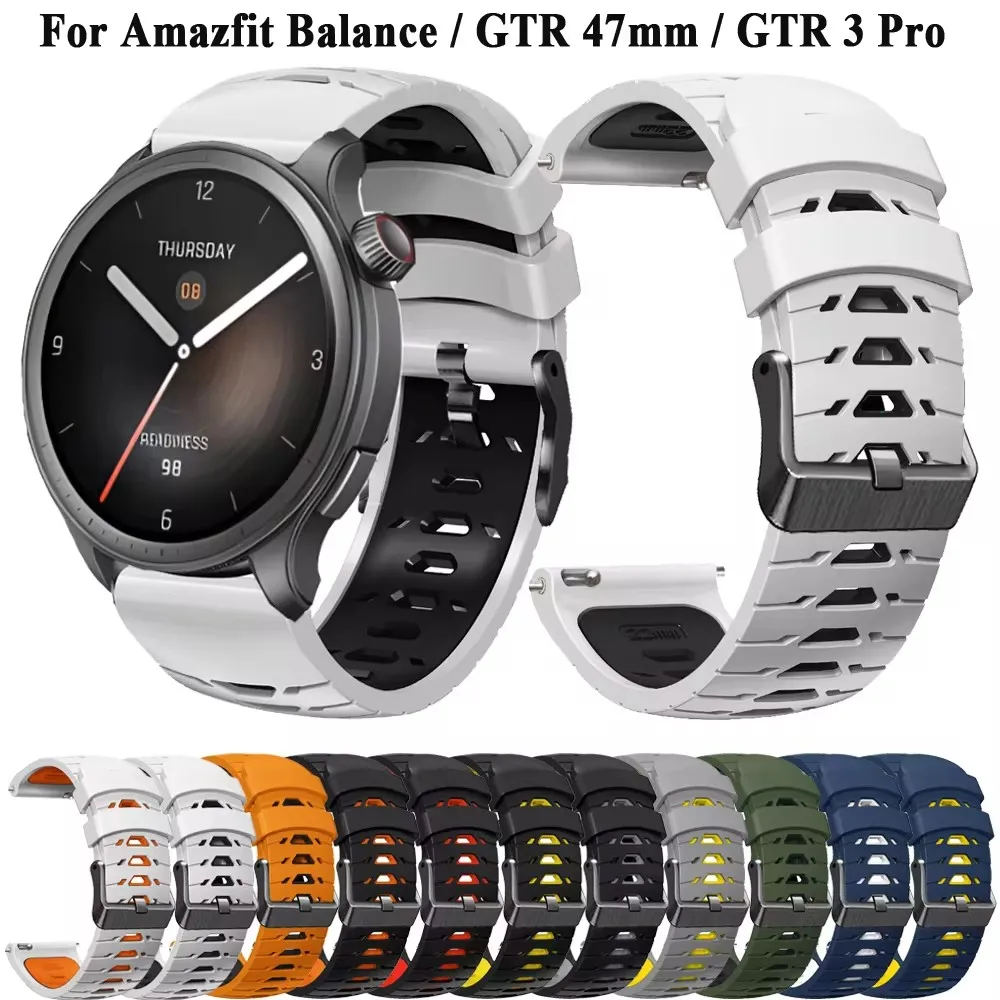 Silicone 22mm Smart Watch Band Strap For Amazfit Balance Belt