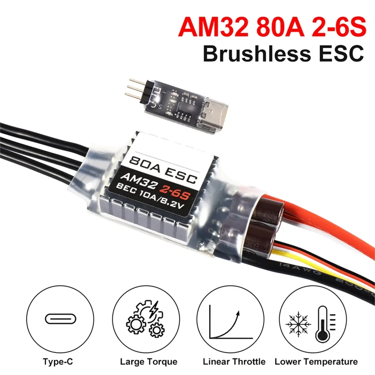 (AIMA) 브러시리스 모터 ESC 콤보 3542 아웃러너 모터 80A ESC 1/10 1/12 RC 크롤러 자동차용, 브러시리스 모터 AM32 ESC 2250KV
