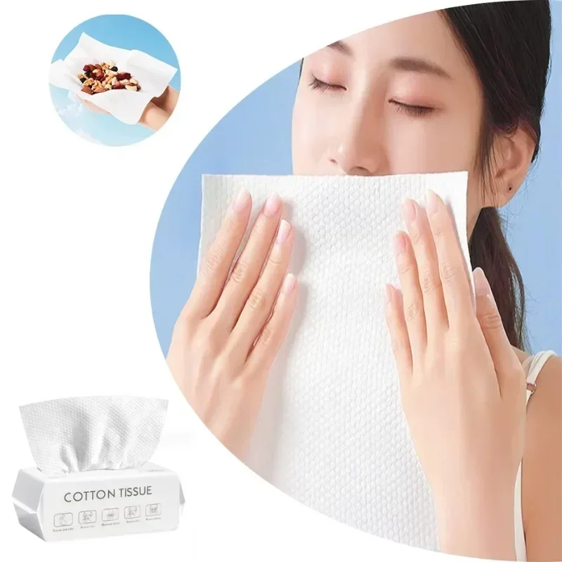 1pc Disposable Face Towels Makeup Tissue Soft Facial Cleanser Towel Skincare Wash Cleansing Cotton Soft Towel Wipe Face