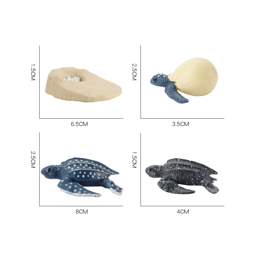 Turtle and Tortoise Action Figure Playset - Sea and Marine Animal Toy Collection