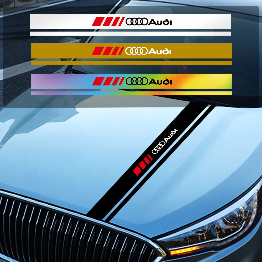 Виниловая Спортивная наклейка на капот автомобиля, автомобильный значок, украшение кузова автомобиля, наклейка для Audi Sline A4 A5 A7 S4 RS4 A6 TT A1 A2 A3 Q1 Q2 Q3 Q5 Q8
