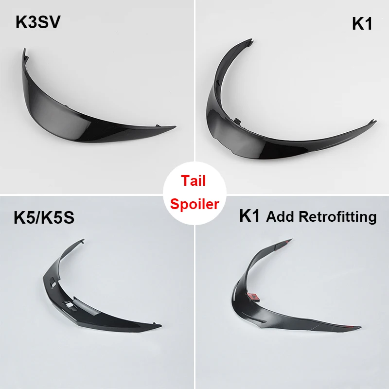 Cascos K1 Motorcycle Helmet Tail Spoiler K1 K3SV K5S Refitting Big Tail Spoiler Universal Capacete De Moto Helmet Accessories helmet motorcycle dual lens motocross moto helmet full face helmets flip up casco moto capacete casque black cascos para moto