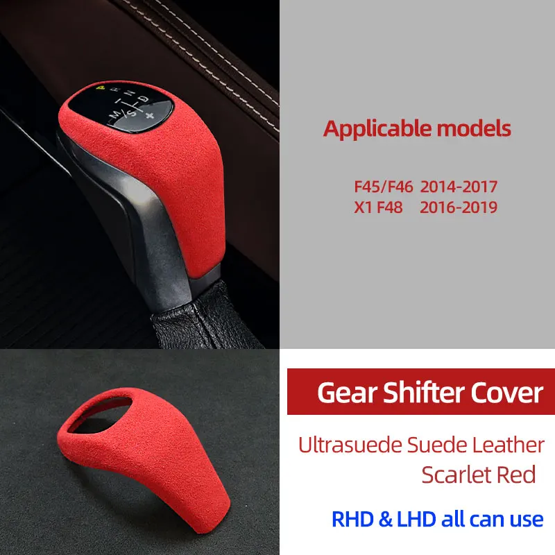 MASO Copertura Pomello Cambio In ABS, Compatibile BMW X1 F48 (2016-2021) E Serie 2 F46 (2015-2017), Effetto Fibra Di Carbonio/argento