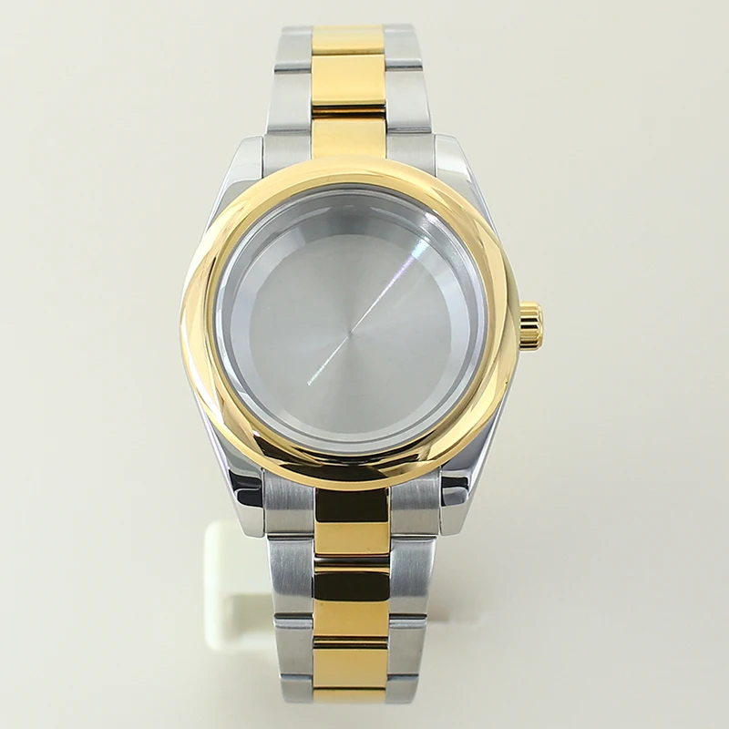 High-Quality 36mm/39mm Steel Watch Case with Sapphire Glass Bracelet