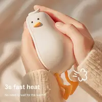 Hand Warmer Cute Duck Shape 4000mAh USB Rechargeable Hand Warmer Power Bank Electric Portable Pocket Heater Indoor Outdoor 5