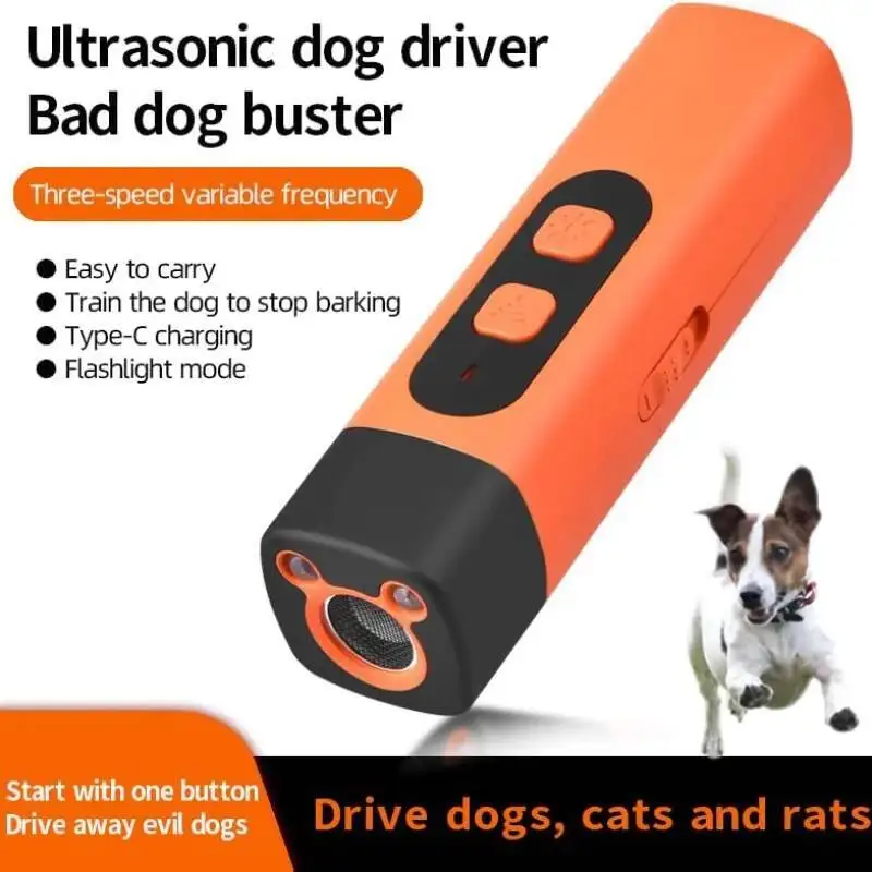 Anti Bark Device for Dogs Ultrasonic Dog Repeller Barking Devices with LED Flashlight Stop Bad Behavior Without Screaming Clap 2