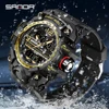 SANDA 3133  Week Day Display Digital Analog Watch Alarm Mode Teenager Student Electronic Wrist Clock Trendy Fashion Waterproof 2