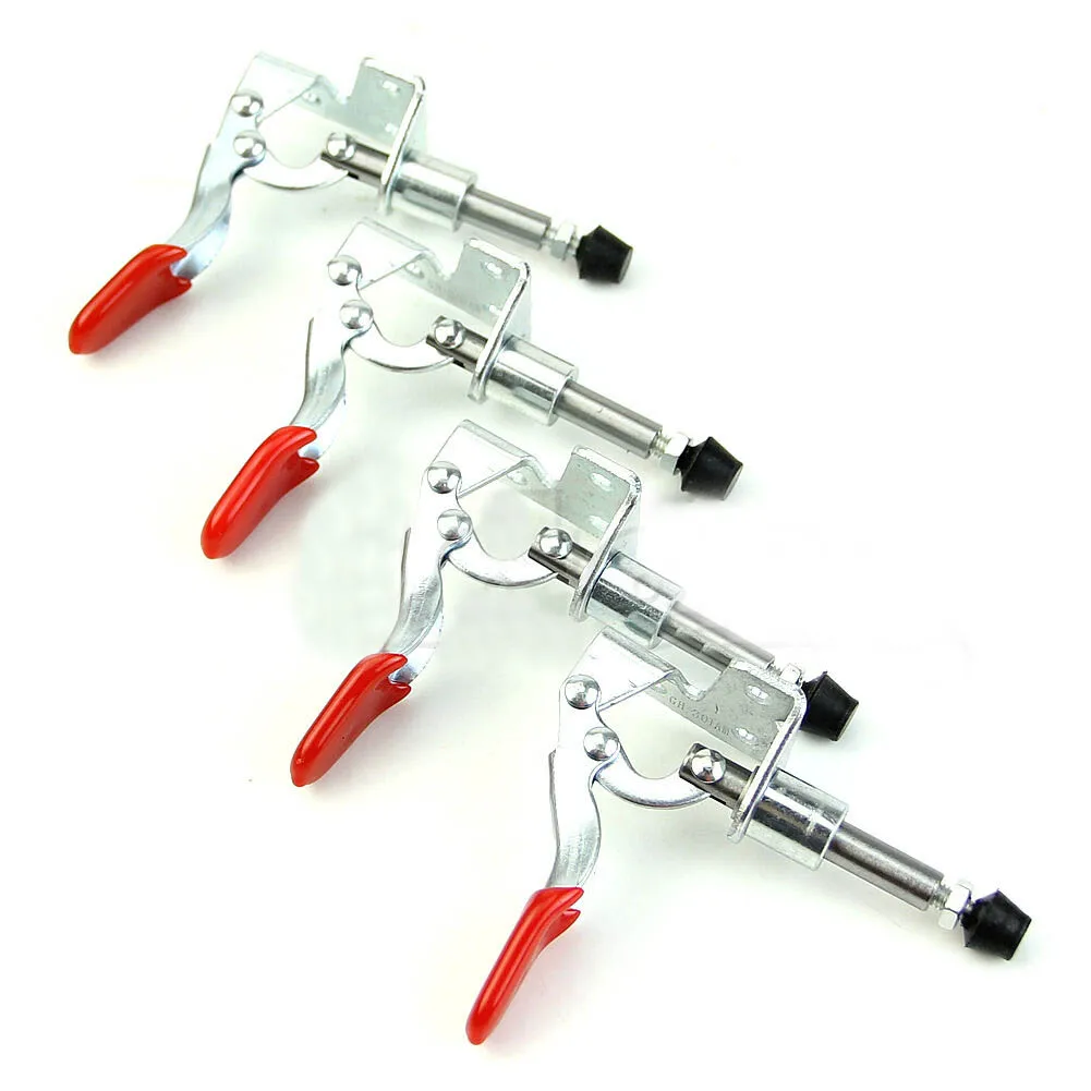 Galvanized Toggle Clamps Quick Release Vertical Vertical Clamp 0.63" 45Kg 4pcs 5/8" Plunger Travel GH-301AM Tool