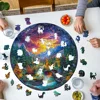 Wooden Puzzles for Adults, Visual 3D Sunset Forest Wooden Jigsaw Puzzles, Wood Puzzles Adult, Unique Animal Shape Wood Cut Puzzl 4