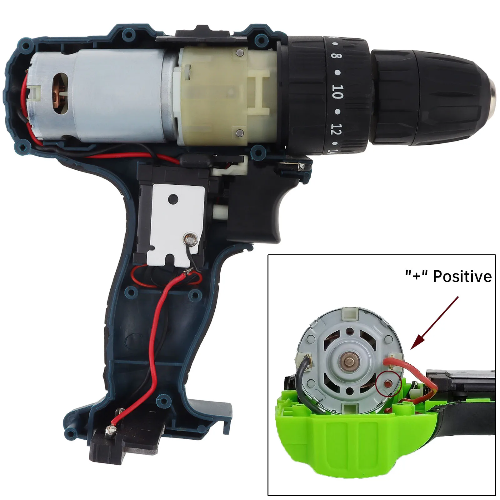 RS550 DC Motor 9/11/12/13/14/15/16 Teeth 10.8-25V 25000RPM High Speed Replacement Micro Motor for Lithium Electric Drill Tools dc motor