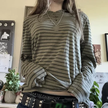 Y2K Striped Fairy Grunge T-Shirt 1