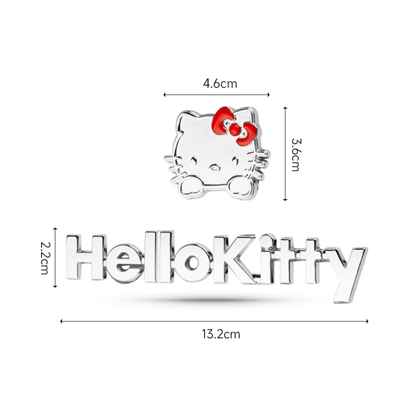 미니소 산리오 헬로키티 메탈 자동차 후면 스티커 데칼 자동차 창문 엠블럼 배지 (재규어, 마쓰다, 지프, 볼보, 스즈키, 스코다, 오펠, 폭스바겐용)