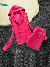 

YICIYA Juicy Tracksuit Spring/Fall 2022 Women's Brand Velour Tracksuit Suit Women Velvet Zipper Sweatshirt And Pants Fat Sister