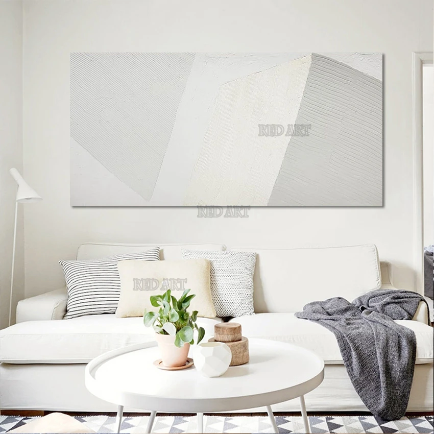 

Large Nordic Canvas Wall Poster Art Hand Painted Texture Lines Abstract Acrylic Painting Picture Frameless Artwork For Hotel