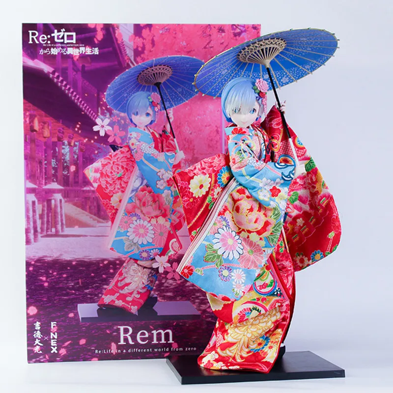 

New 51cm Kimono Rem Color Box Figure Model Anime Peripherals Collection Of Ornaments Office Decoration Holiday Gift Toys