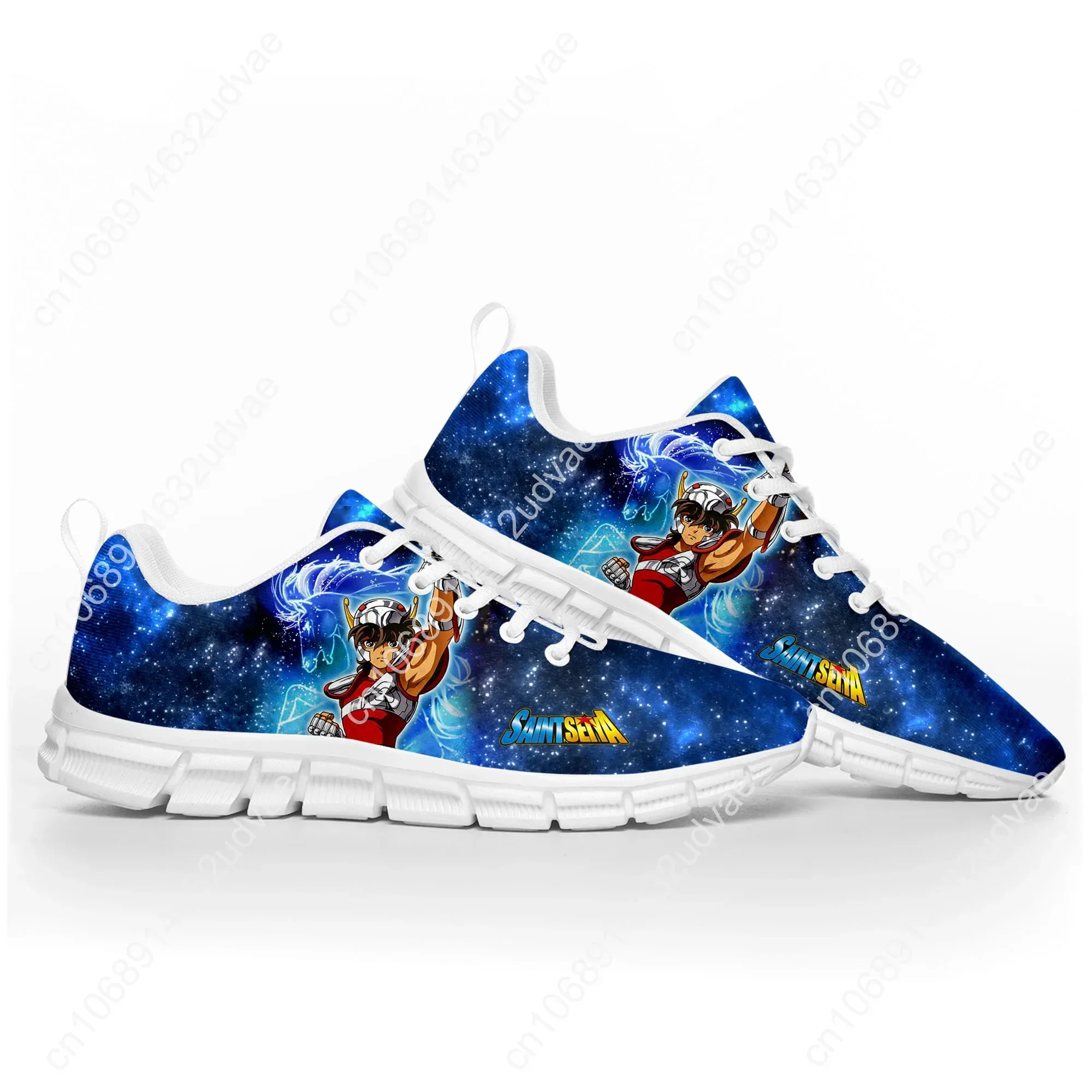 Anime Saint Seiya Cartoon Sports Shoes Mens Womens Teenager Kids Children Sneakers Custom High Quality Sneaker Couple White Shoe