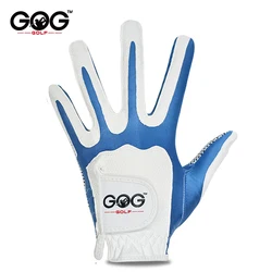 Premium Superelastic PU Leather Golf Glove - Blue & Red - S 22 (Blue left hand)