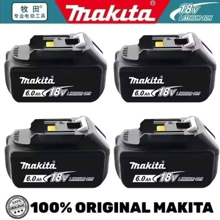 Power Tool Battery Original Makita 18V 6.0Ah Rechargeable Battery For Makita Tool