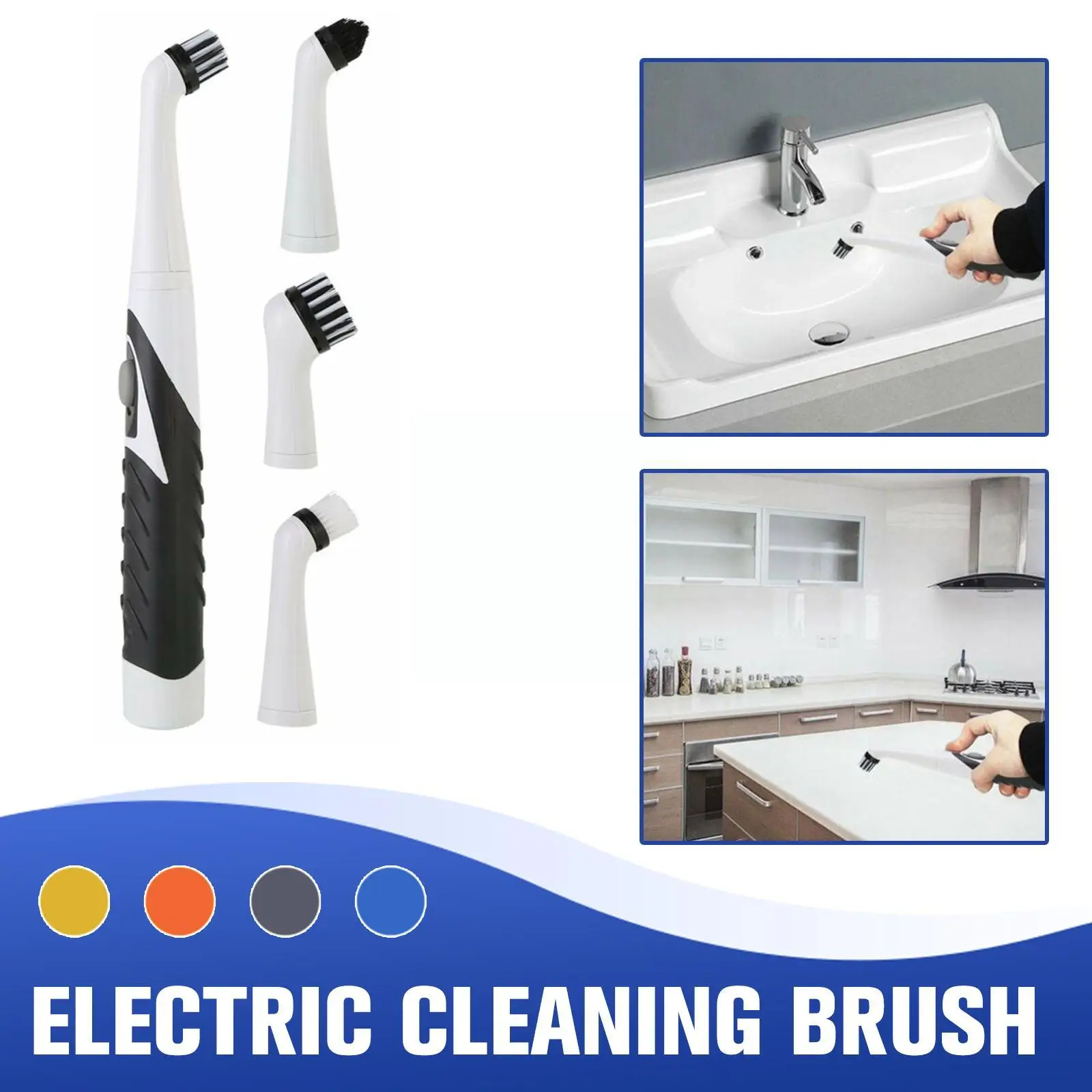 4 in 1 Sonic Scrubber Electric Cleaning Brush House Help Kitchen