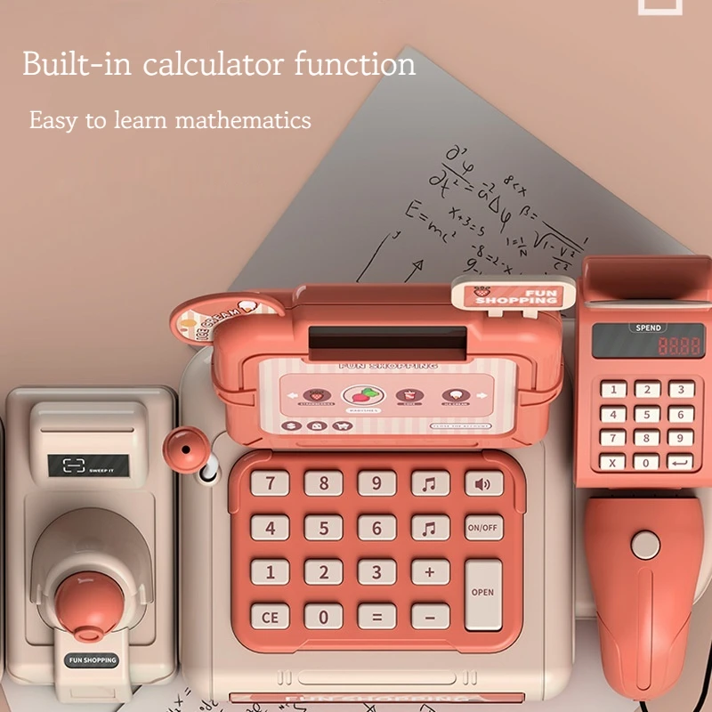 Supermarket Cash Register Simulation Multi Functional Sales Cashier Child 'S Game Toys Boys And Girls Pretend To Shop For Toys 2