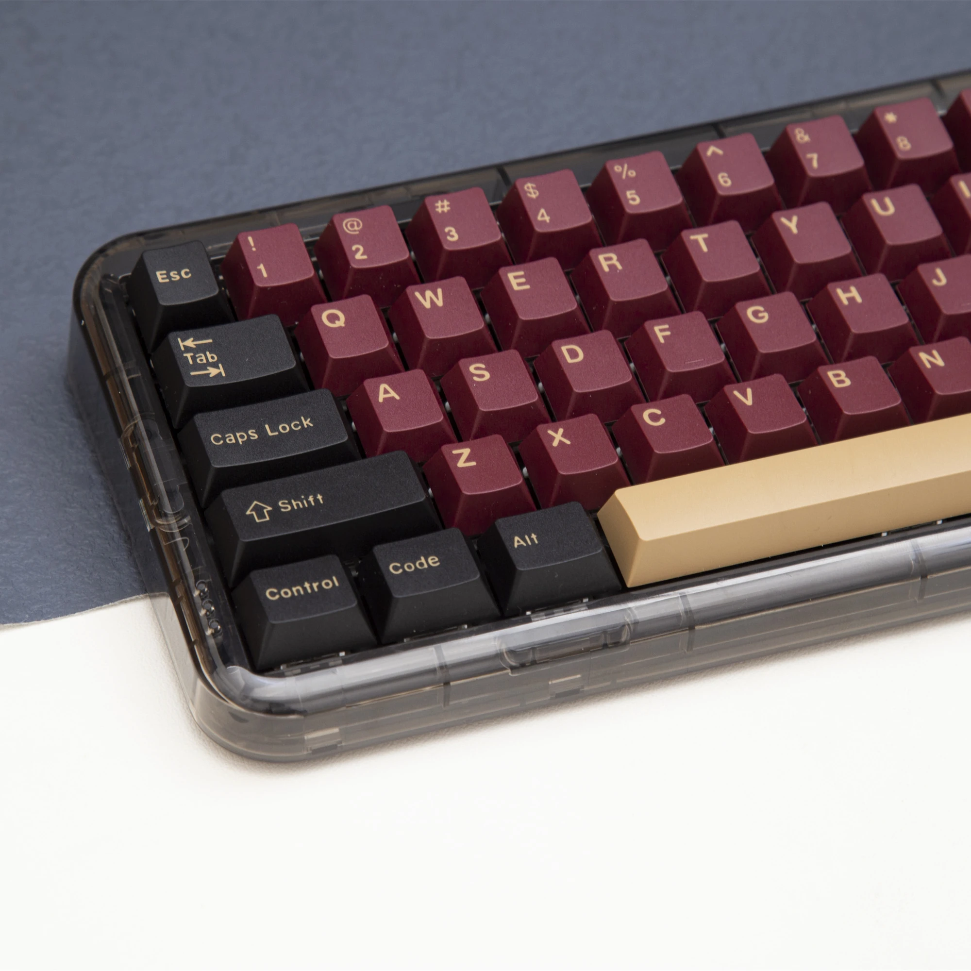 Samurai Vermelho Keycaps Inglês Pbt Perfil Cereja Tiro Duplo para Teclado Mecânico Gmk Teclado Gamer Rk68 Anne Pro 2 - Imagem 3