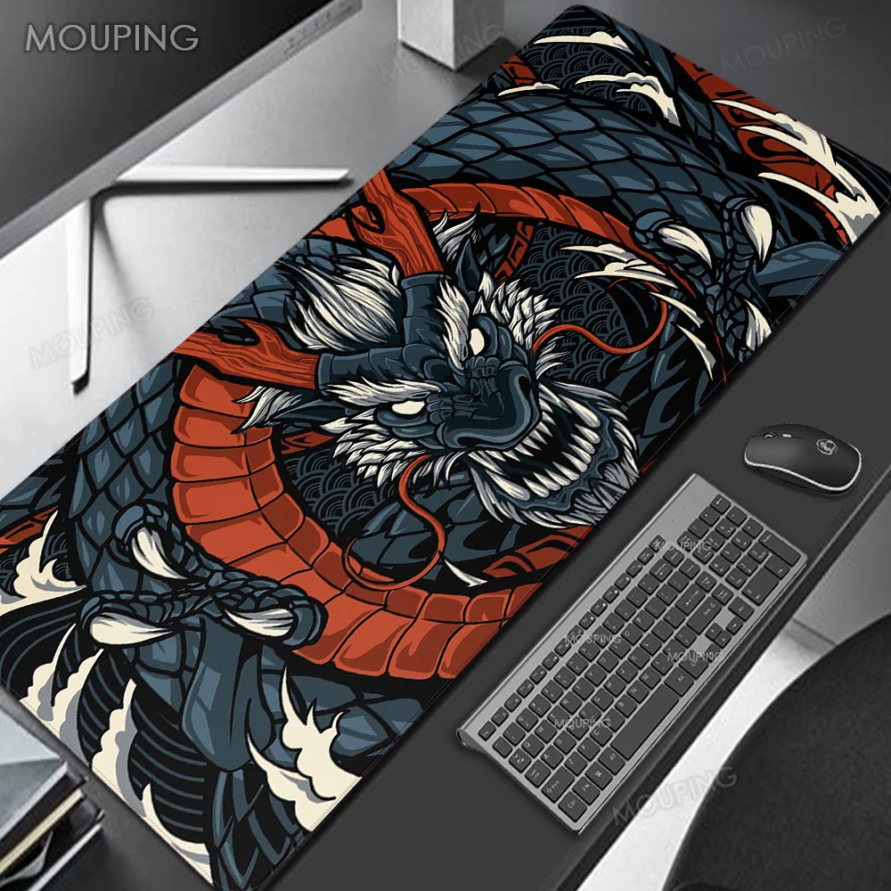 

Dragon Mousepad Longteng Japan Mouse Pad Company Desk Table Mat Aesthetic Black Mechanical Keyboard Gaming Accessories Desktop