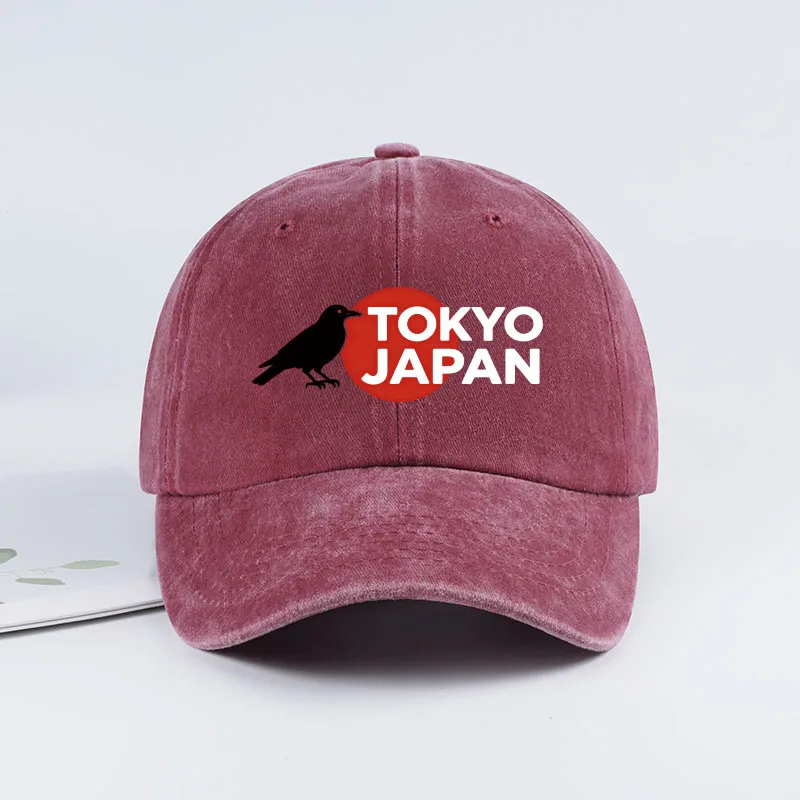 MLFO “TOKYO JAPAN” 프린트 워싱 야구 모자 가볍고 통기성이 좋으며 조절 가능하며 트렌디하고 패셔너블한 남녀공용 명절 선물