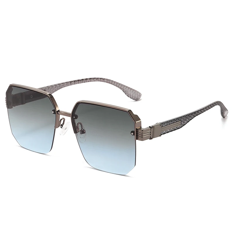 1/2PCS New Metal Fashionable Large Frame Sunglasses, Fashionable Multifunctional Driving High-end Car Sunglasses 1204
