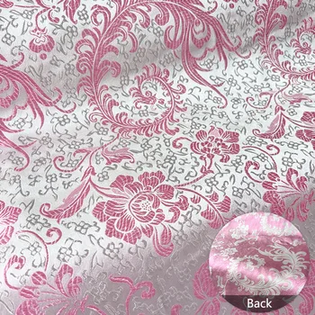 Pink Brocade Jacquard Fabric 1