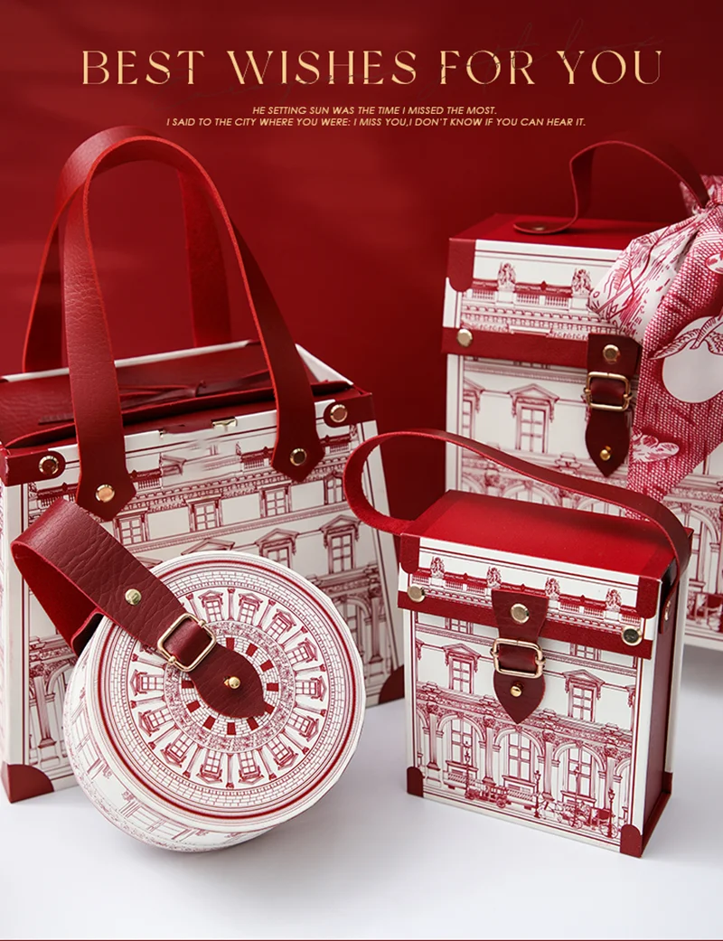 100% Premium Wedding Candy Gift Box with Handle – Round & Square Paper Boxes for We... - SKU WCGB1557 - UGI Packaging