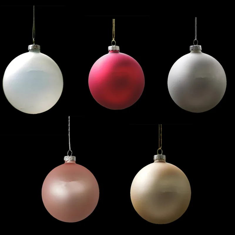 

2 шт./упак. Диаметр = 8 см. Различные матовые стеклянные шарики ручной работы, Рождественская елка, Разноцветные Подвески ручной работы
