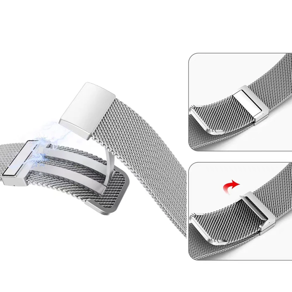 Sleek Stainless Steel Loop Mesh Strap