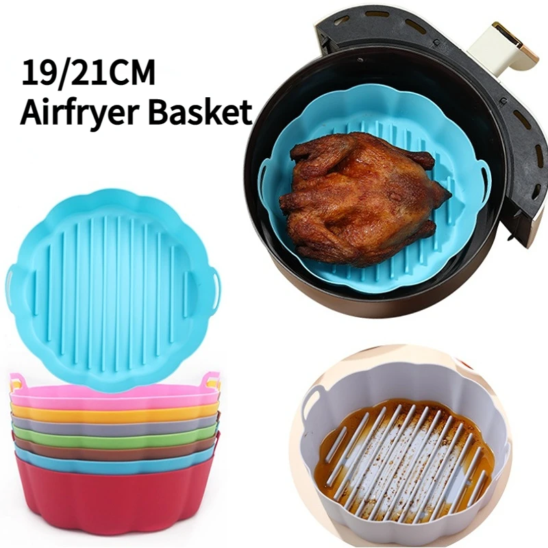 Silicone Air Fryers Moule Airfryer Basket Tray Easy Clean Mat