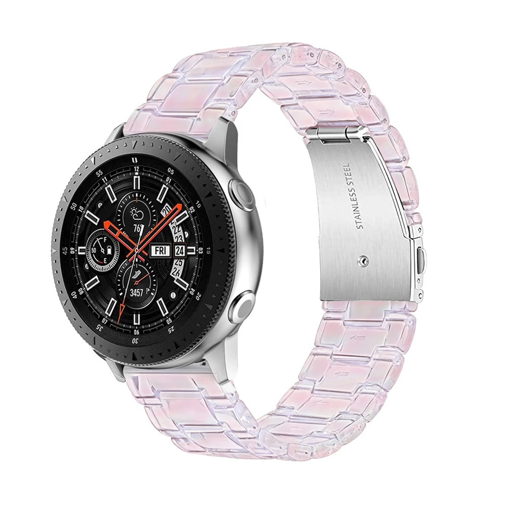 Clear Resin Strap, 22mm Universal Fit for Smartwatches – Sleek & Durable Bracelet Band