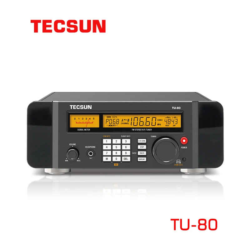 

Tecsun TU-80 High-fidelity Pure FM FM Radio Tuner Audio Enthusiast Radio DSP Digital Demodulation Multi-function Display
