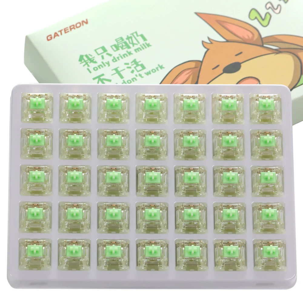 Gateron Baby Kangaroo Switches Original 2.0 Gateron 5pin 59g Pom Material para Teclado Mecânico Interruptor Pré-tátil