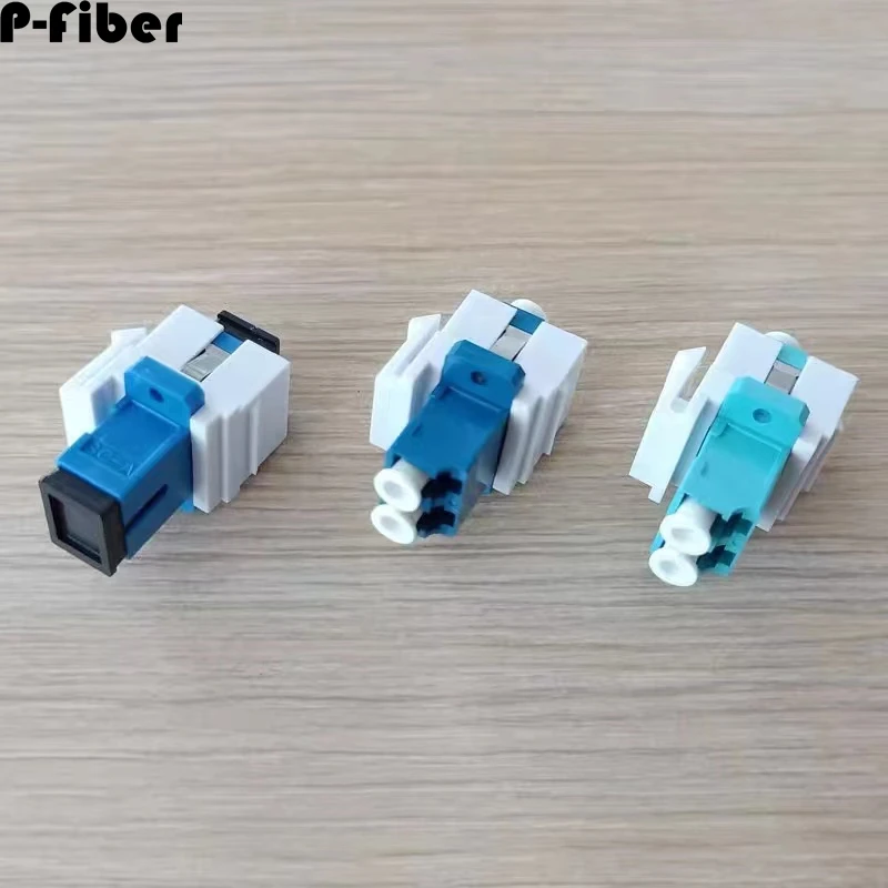 10pcs Lc Duplex Adapter 10 Gigabit Optical Fiber Coupling With Plug