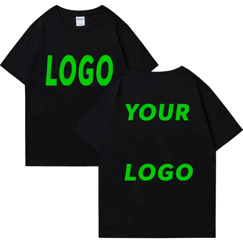 

Custom Print T Shirt Men Women Clothes DIY Your Like Photo Logo T-shirt Oversized Short Sleeve 100% Cotton O-Neck Unisex Tops