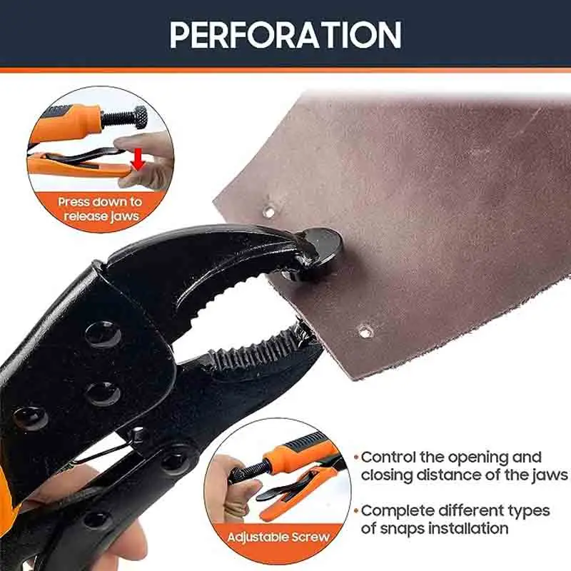 Metal Snap Buttons Heavy Duty Snap Fastener Tool Adjustable Setter Installation Kit Snaps for Boat Cover Canvas