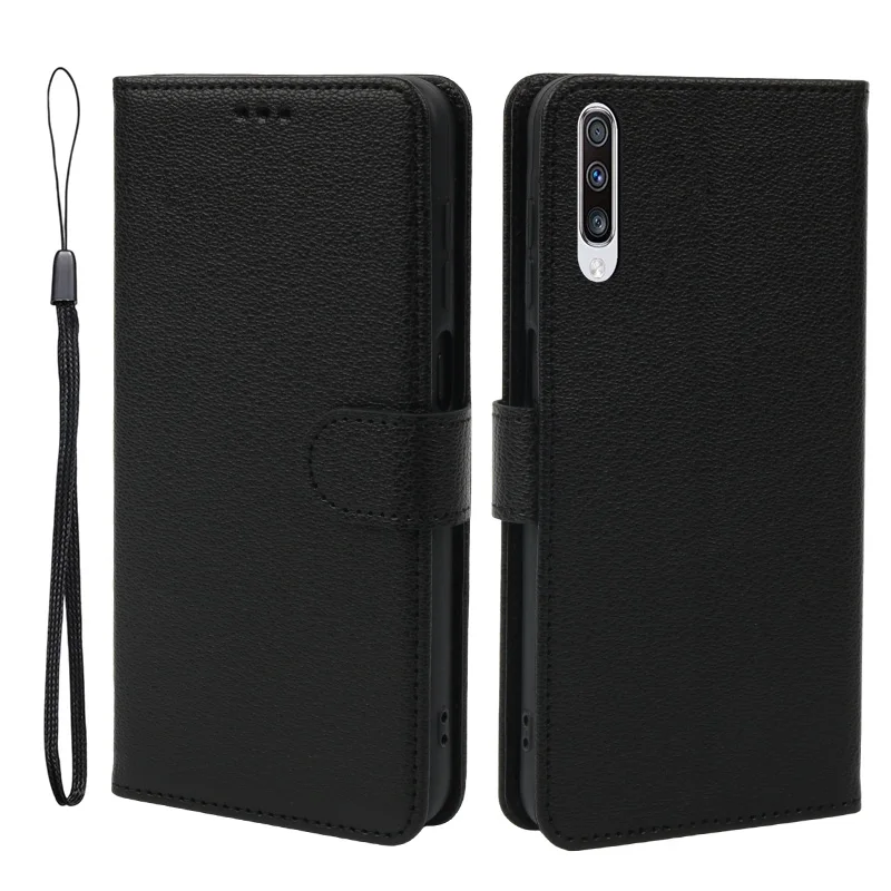 Leather Flip Wallet Case - Soft Silicone Cover for Samsung Galaxy A-Series