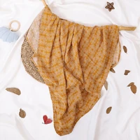HappyFlute New Fashion Style 120*110CM Skin-friendly&Soft Muslin Pure Cotton Fiber Baby Swaddle Newborn Blanket Baby Infant Wrap