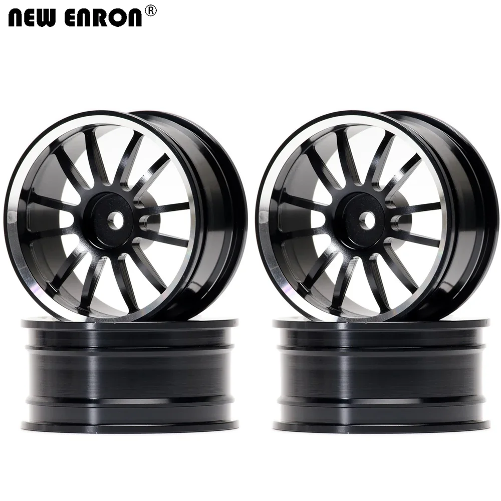 Lot de 4 Roues/Jantes Aluminium RC 1/10 pour Voiture RC Dérive