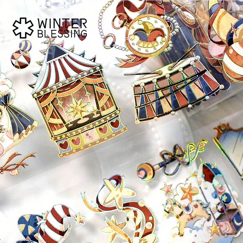 2m/Roll Magic House PET Stickers Decorative Fantasy Transparent Tape For Scrapbooking Journal Aesthetic Stationery 3