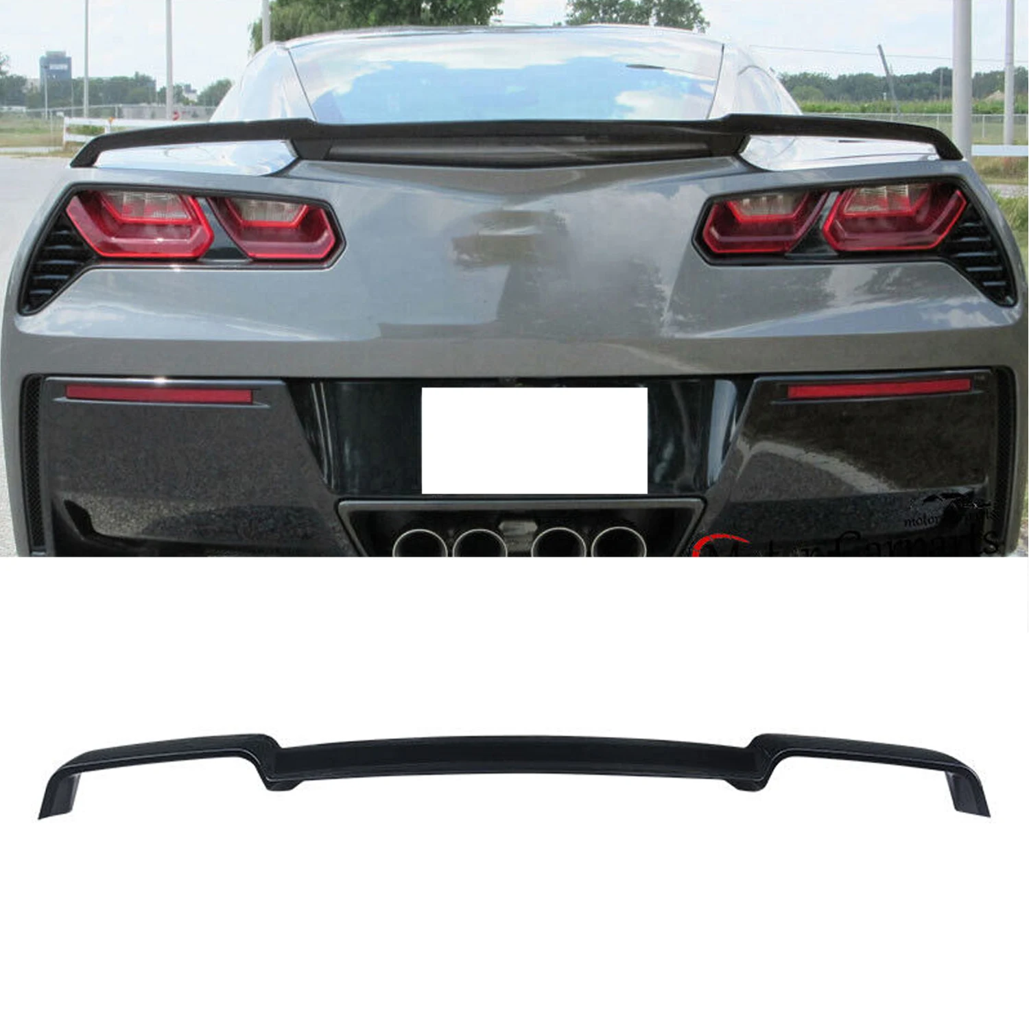 

Rear Spoiler Compatible With 2020-2023 Chevrolet Corvette C7 Rear Trunk Spoiler Auto Parts Black 2020 2021 2022 2023
